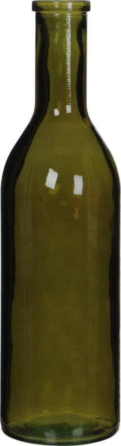 Glazen fles bloemenvaas groen 50 x 15 cm sierflessen woondecoratie woonaccessoires
