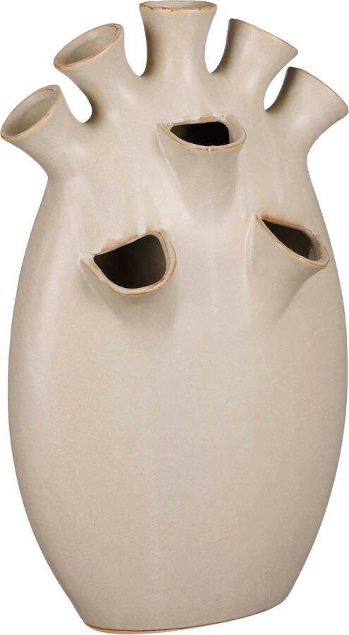 Mica Decorations Saul Tulp Vaas 25 x 15 5 x 42 cm Keramiek Grijs
