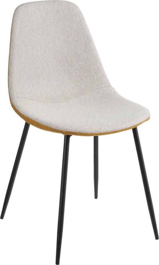 Mica Decorations Tallos Eetkamerstoel Gerecycled Polyester Beige Oker