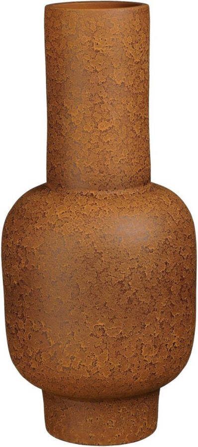 Mica Decorations Vaas Tess 22x22x48 Cm Terracotta Bruin
