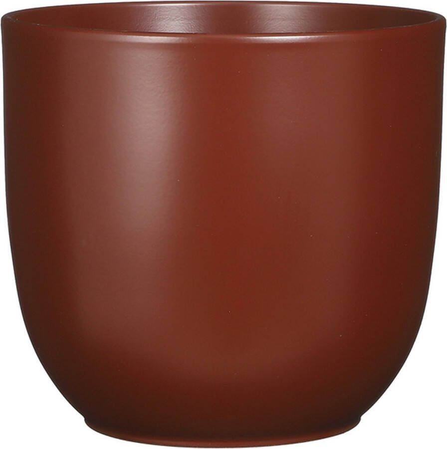 Mica Decorations Tusca Bloempot 25x25x23 Cm Keramiek Donkerbruin