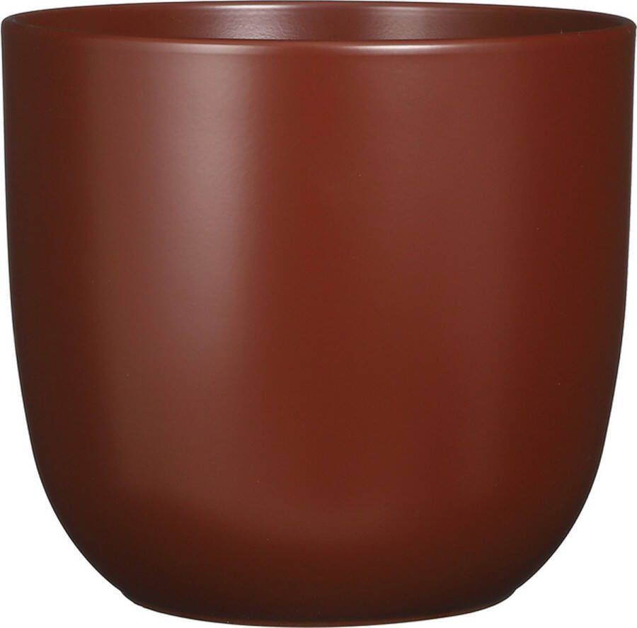 Mica Decorations Tusca Bloempot 28x28x25 Cm Keramiek Donkerbruin