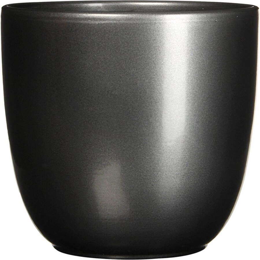 Mica Decorations Bloempot Antraciet Grijs Keramiek Voor Kamerplant H18.5 X D19.5 Cm Plantenpotten