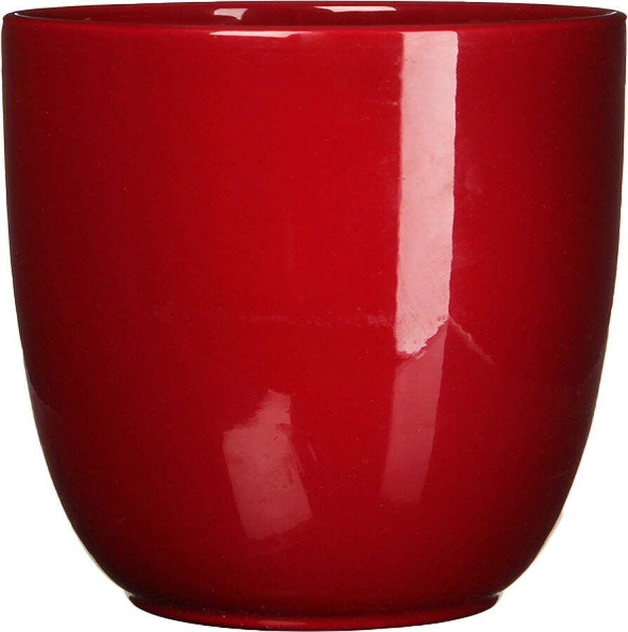 Mica Decorations Bloempot Pot Rond Es21 Tusca 23 X 25 Cm D.rood Mica