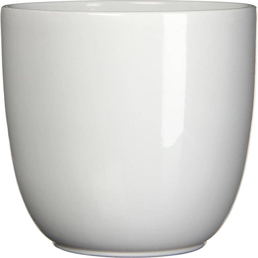 Mica Decorations Bloempot Pot Rond Es21 Tusca 23 X 25 Cm Wit Mica
