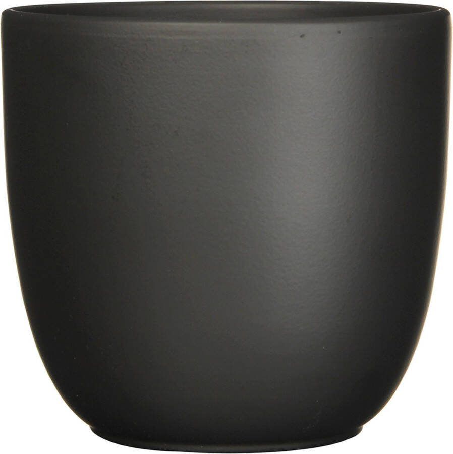 Mica Decorations Tusca Bloempot 28x28x25 Cm Keramiek Zwart