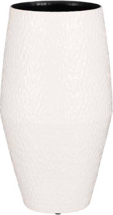 Mica Decorations Vaas Morris Keramiek Wit 25 x 45 x 25 cm (BxHxD)