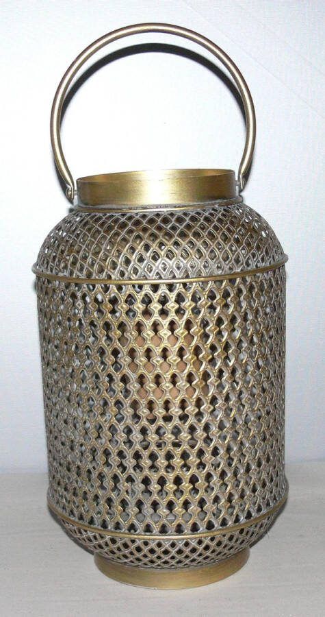 Mica Decorations Velia Lantaarn 21x21x34 Cm Ijzer Goud