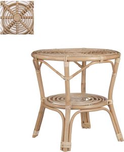 Mica Decorations Zambia Tuin Tafel 55x55x56 cm Rotan Lichtbruin