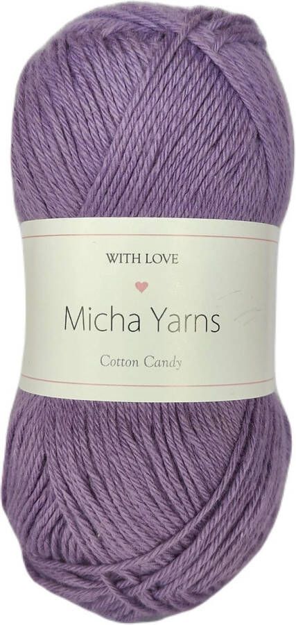 Micha Yarns 100% katoen haakgaren 5 bollen haakkatoen 5 x 50gram 170meter per bol Paars (012)