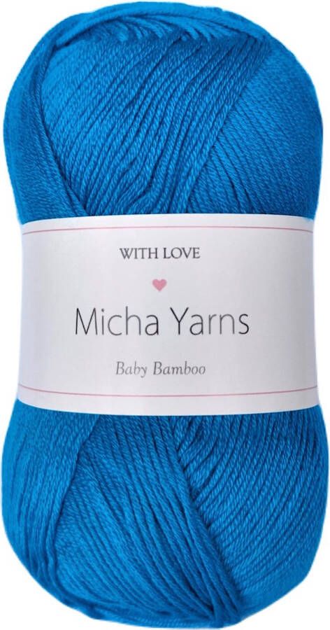 Micha Yarns Baby Bamboo 70% bamboe 30% katoen 5 bollen 50gram 185meter Lucht Blauw (009)