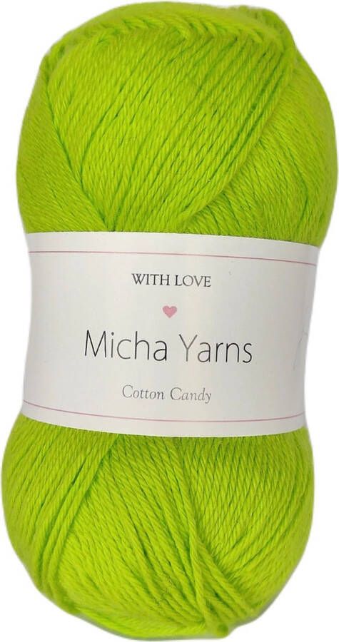 Micha Yarns 100% katoen garen 5 bollen haakkatoen 5 x 50gram 170meter per bol Appel Groen (017)