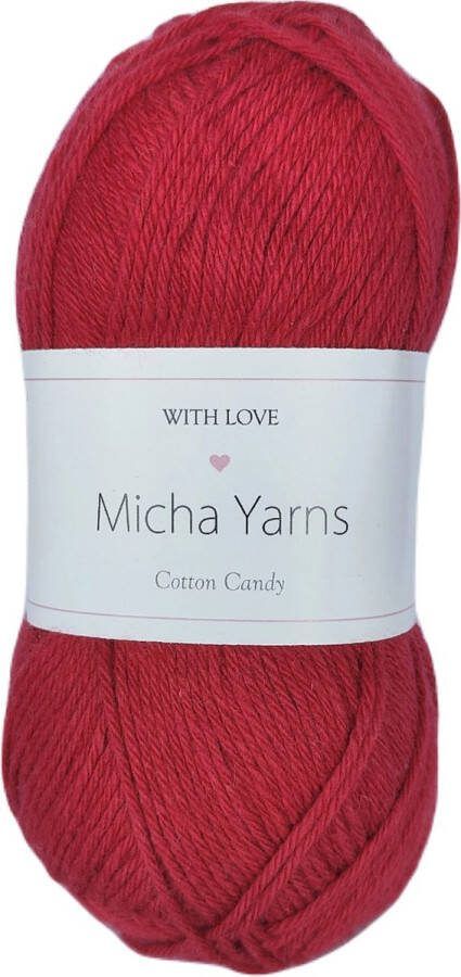 Micha Yarns 100% katoen haakgaren 5 bollen haakkatoen 5 x 50gram 170meter per bol Donker Rood (008)
