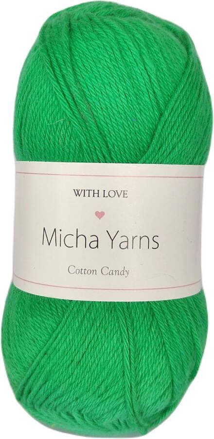 Micha Yarns 100% katoen haakgaren 5 bollen haakkatoen 5 x 50gram 170meter per bol Gras Groen (016)