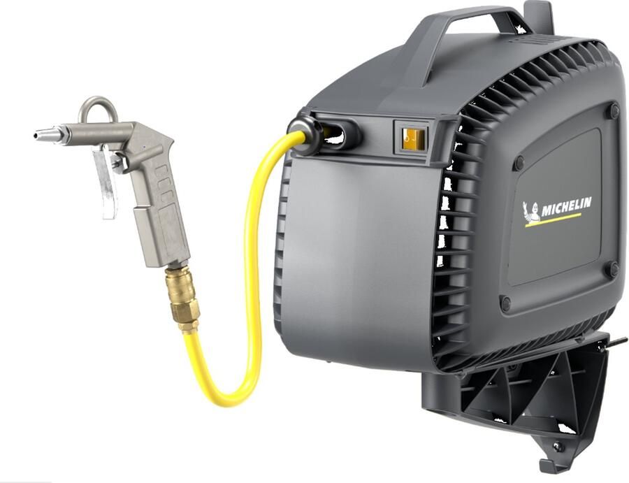 Michelin 7 Meter Automatische Luchthaspel met 1 5 Pk Geïntegreerde Olieloze Compressor