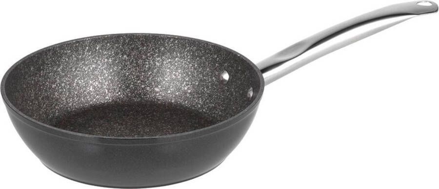 Michelino 15112 Wokpan Ø 28cm Zwart Zilver Serie Marie