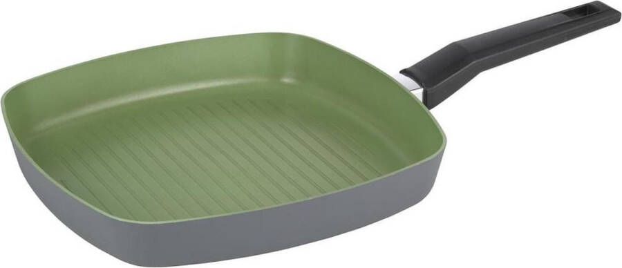 Michelino 28118 Grillpan 28 x 28cm Zwart Groen Serie Lara green