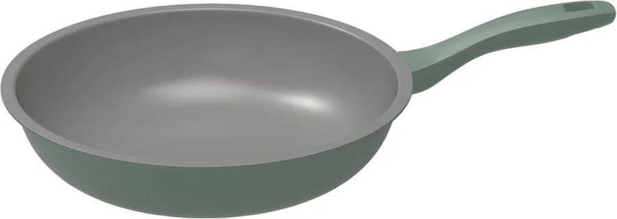 Michelino 28210 Groene Wokpan 28 cm Groen