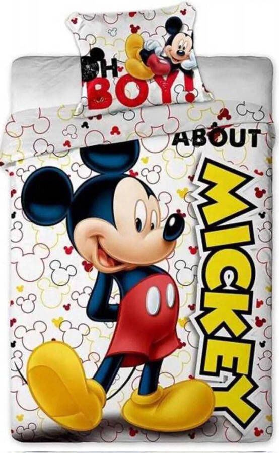 Mickey Mouse Disney Mad About dekbedovertrek 140 x 200 cm 60 x 63 cm
