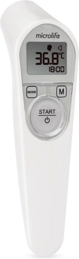 Microlife NC 2O0 Infrarood Thermometer Klinisch getest Zeer nauwkeurige metingen Helpt bij het correct positioneren Meet temperatuur objecten en omgeving 2 jaar garantie