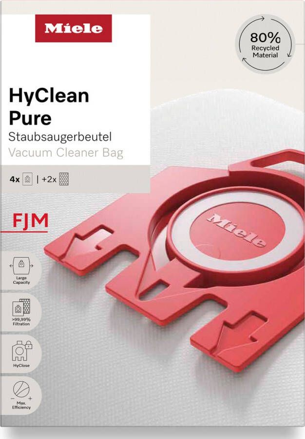 Miele FJM HyClean Pure 2.0 Stofzuigerzakken 4 stuks