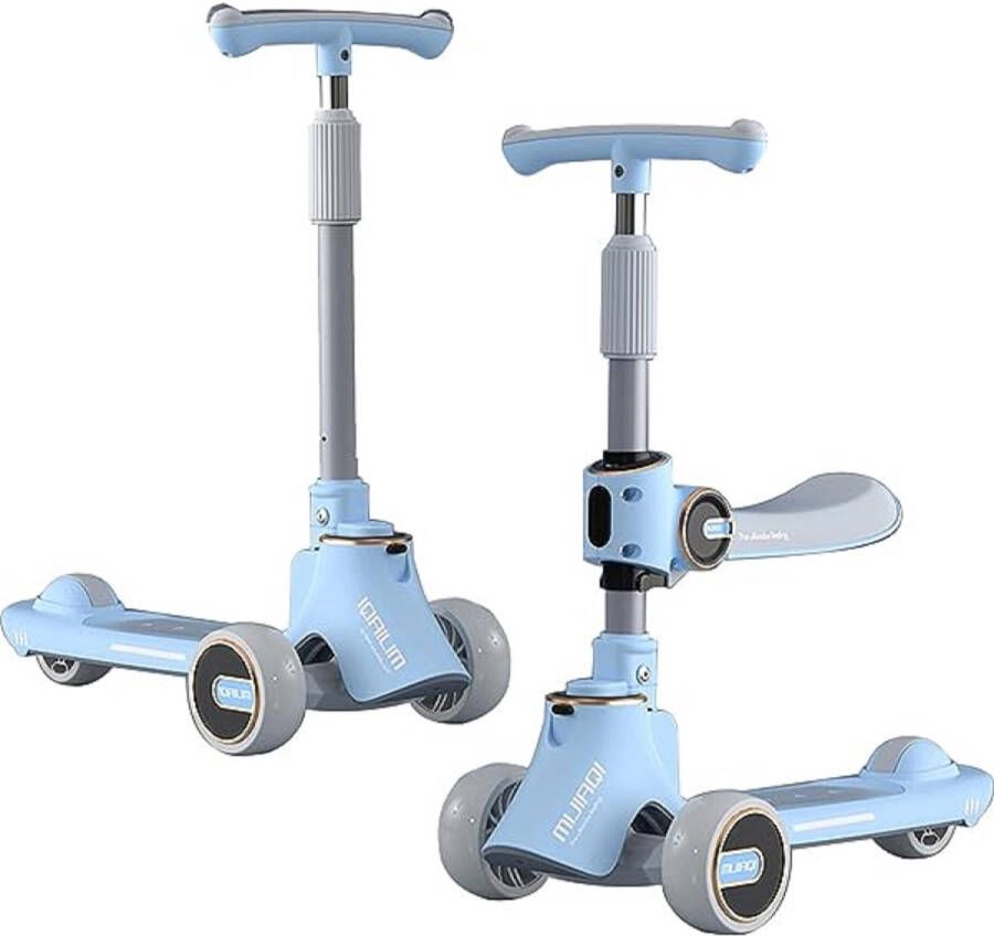 MIJIAQI step blauw loopfiets scooter kinderfiets voor jongens meisjes en baby blouw