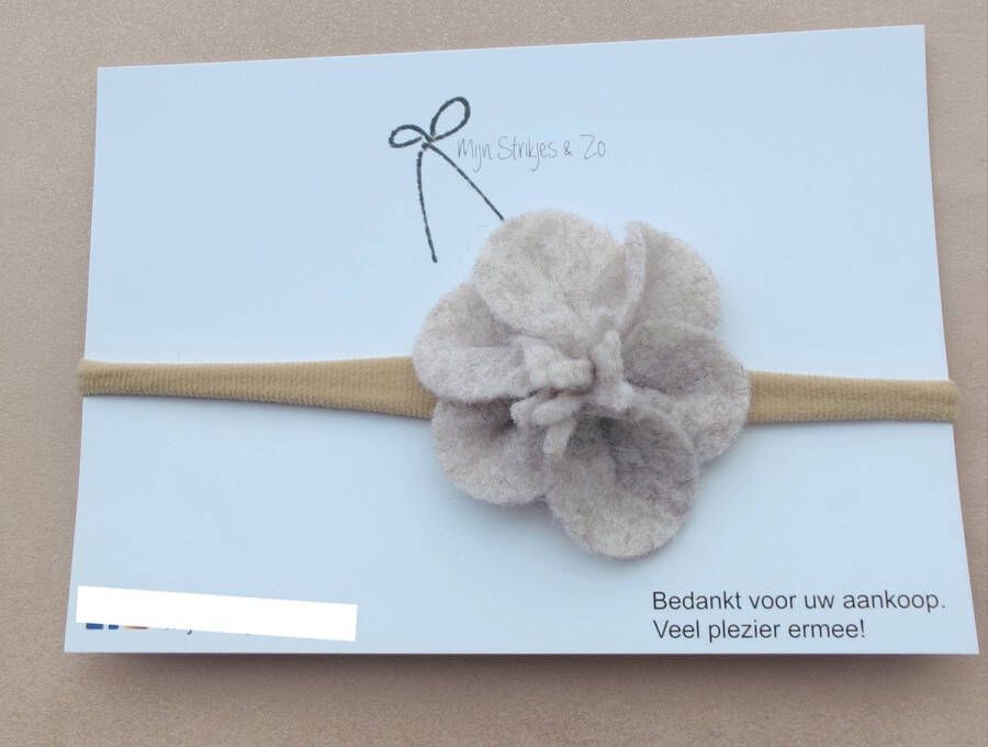 Mijn Strikjes & Zo Vilten haarband baby klein
