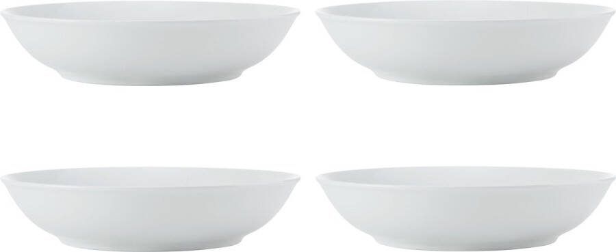 Mikasa Krijt 4-delige porseleinen pastaschaal 23cm wit