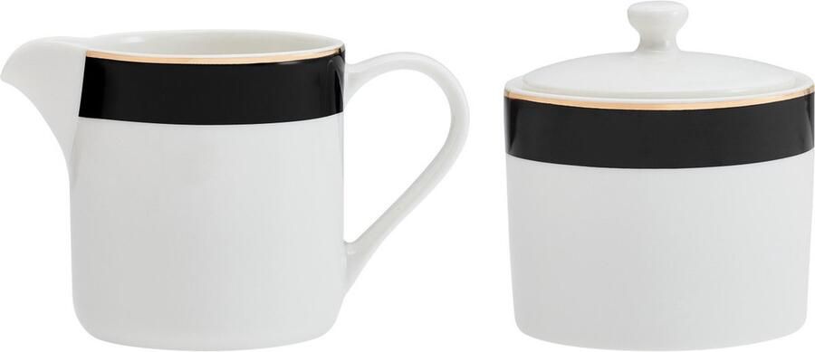 Mikasa Luxe Deco Chinese Suikerpot en Creamer Set 245ml Wit