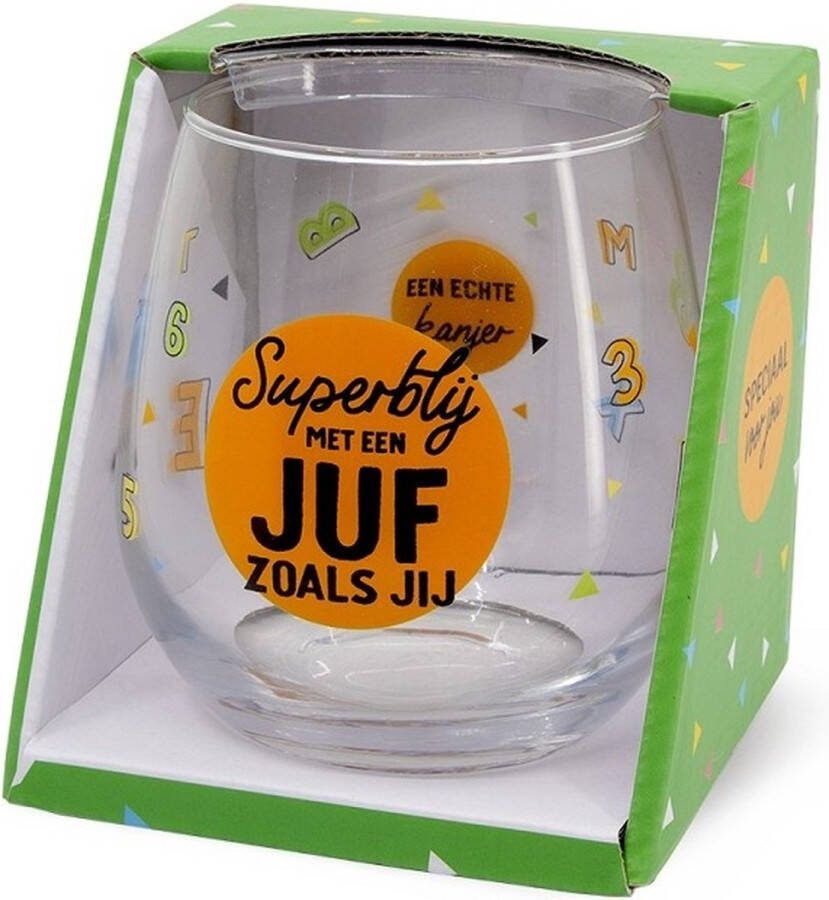 Miko Glas Water- & wijnglas Superblij met een juf als jij