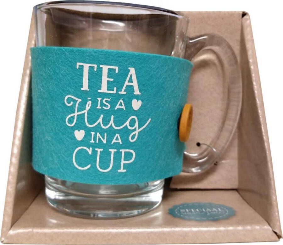 Miko Tijd voor thee Theeglas Tea is a hug in a cup