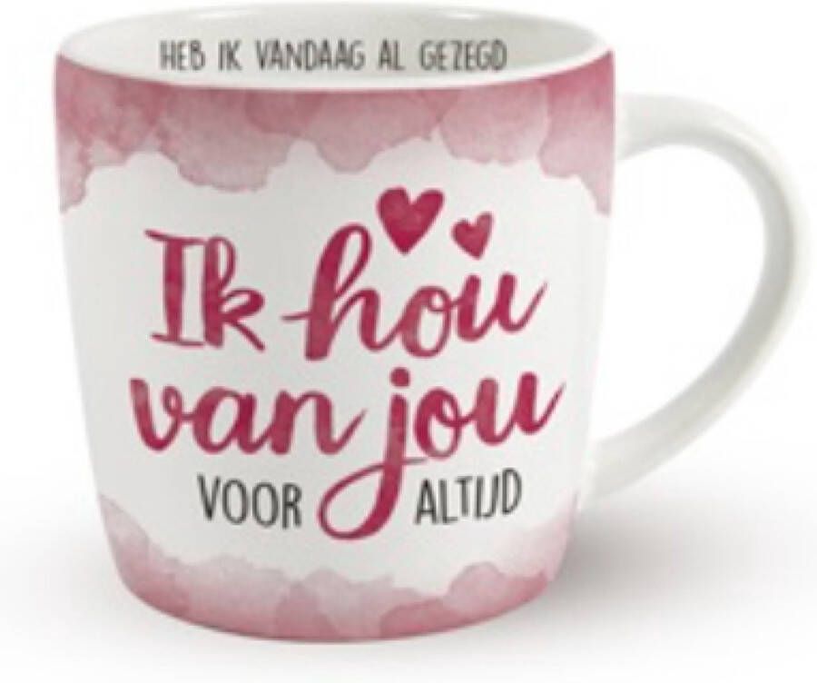 Miko.nl Enjoy Mok Ik Hou Van Jou Voor Altijd Met binnen tekst Koffie Beker Mok Mooi Verpakt Liefde Valentijn
