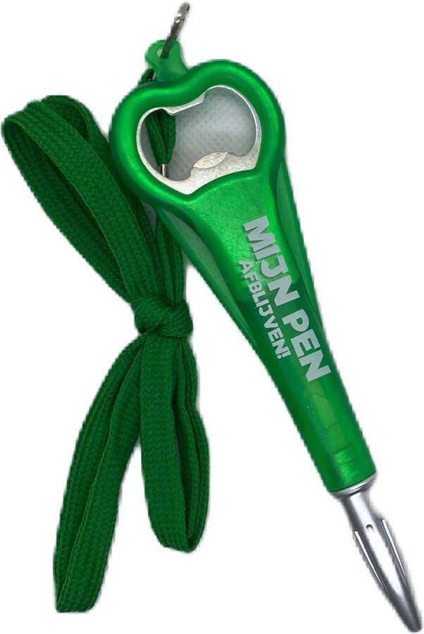 Miko.nl Pen Opener Mijn Pen Afblijven Flesopener Groen 2 in 1