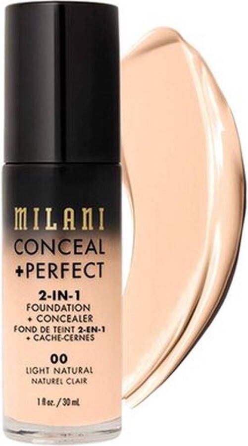 Milani Conceal + Perfect 2 in1 Foundation & Concealer 00 Light Natural 30 ml