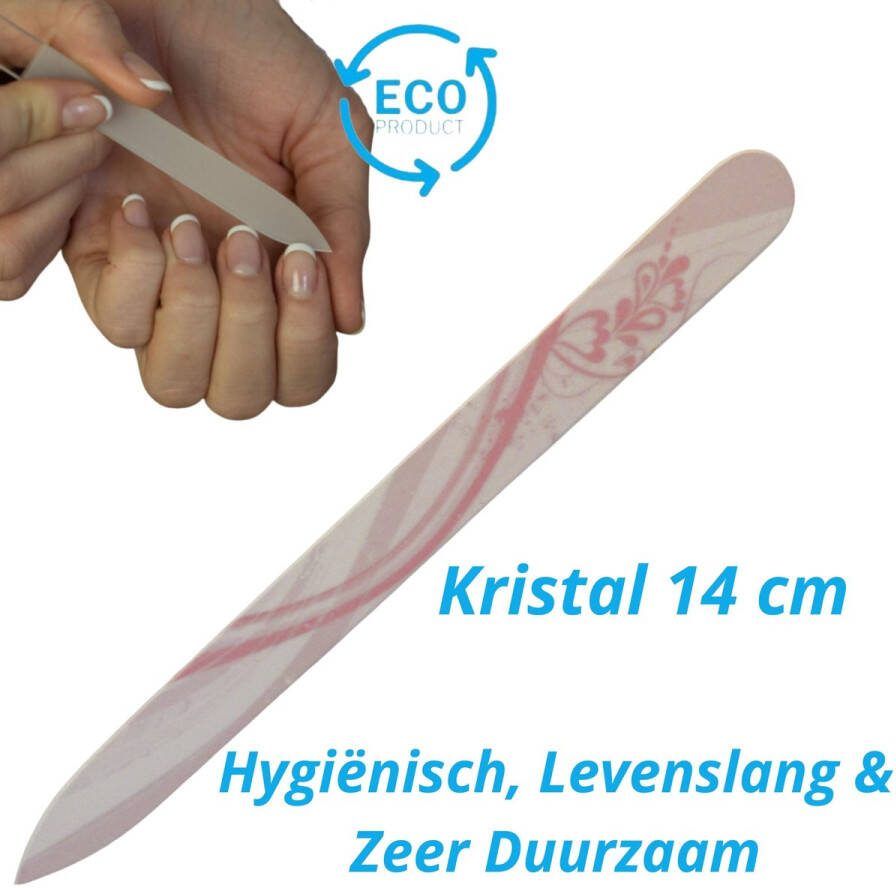 Milano Rose fantasie Nagelvijl Glasvijl enkelzijdig Kristal Glass nailfile Levenslang mee Leuk Valentijn cadeautje voor haar moederdag kado 85