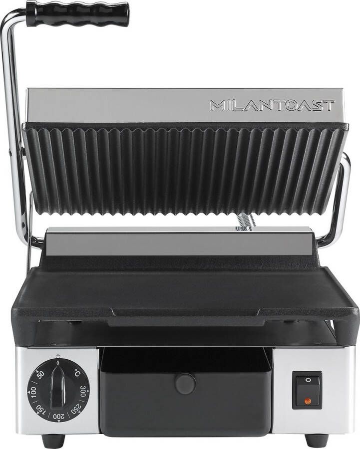 Milantoast Contactgrill |glad-Geribbeld| 420072 Horeca & Professioneel