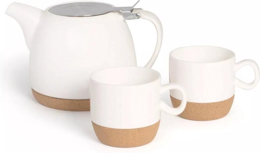 Milky Koffie pot 2 kopjes Italiaans porselein cadeauset