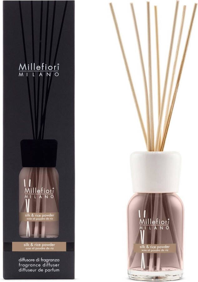 Millefiori Milano Reed Diffuser 250 ml Silk & Rice Powder