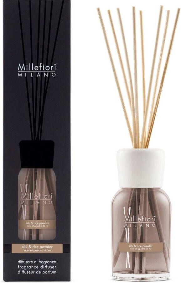 Millefiori Milano Reed Diffuser 500 ml Silk & Rice Powder