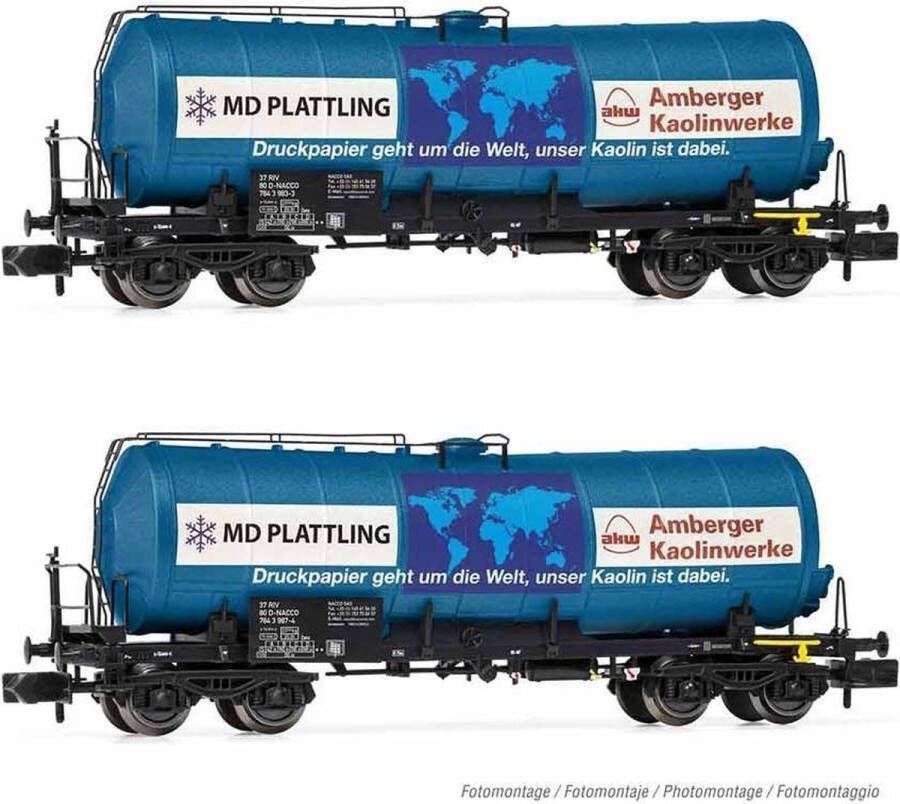 Milton Arnold Db Ag 2-unit 4-axle Tank Wagons Blue Amberger V-vi (6 21) * ARN-HN6542