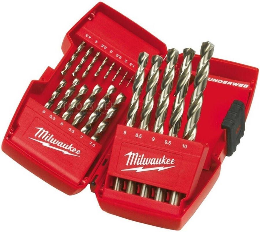 Milwaukee 4932352374 19 Delige Metaalborenset in Cassette