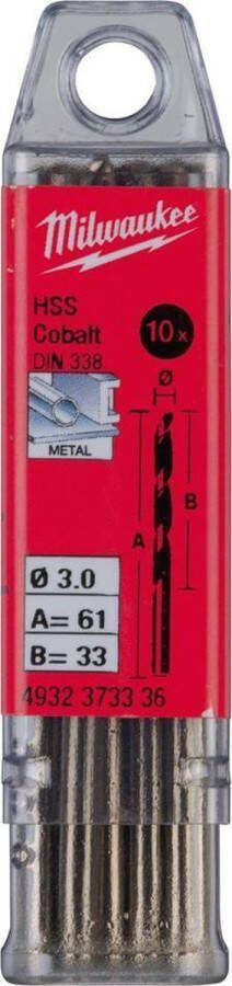 Milwaukee 4932373343 HSS-G Co Metaalboor 5 x 52 x 86mm (10st)