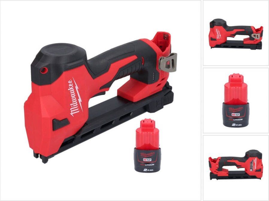 Milwaukee M12 BCST-201 accu tacker 12 V 19 x 25 4 mm + 1x oplaadbare batterij 2.0 Ah zonder lader