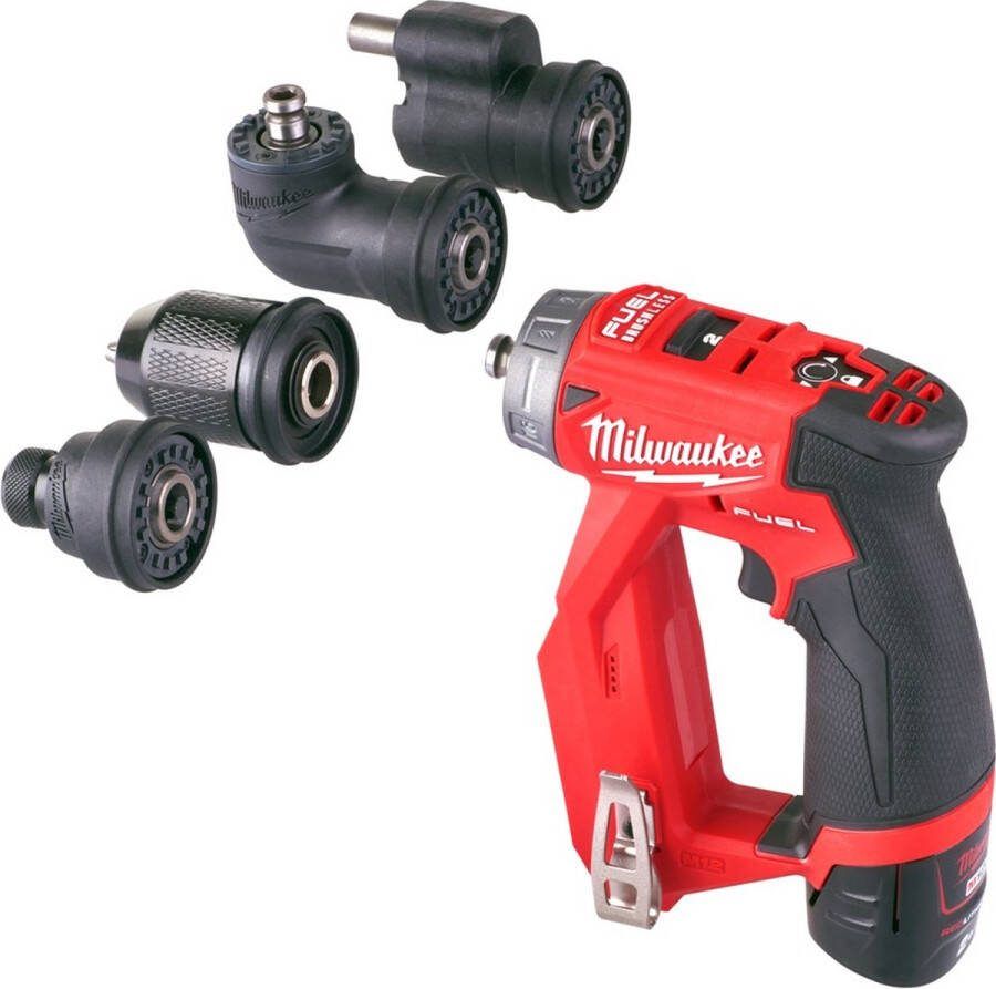 Milwaukee M12 FDDXKIT-202X 12V Li-Ion accu boor- schroefmachine set (2x 2.0Ah accu) in HD-Box 34Nm