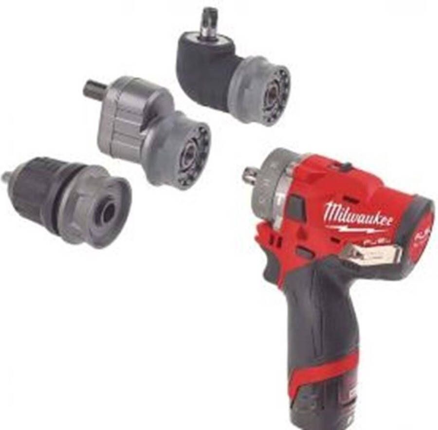 Milwaukee M12 FPDXKIT-202X 12V Li-Ion accu Boor- schroefmachine incl. koppen set (2x 2.0Ah accu) in HD-Box koolborstelloos