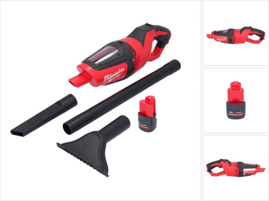 Milwaukee M12 HV-251 snoerloze stofzuiger 12 V + 1x oplaadbare batterij 2 5 Ah zonder oplader