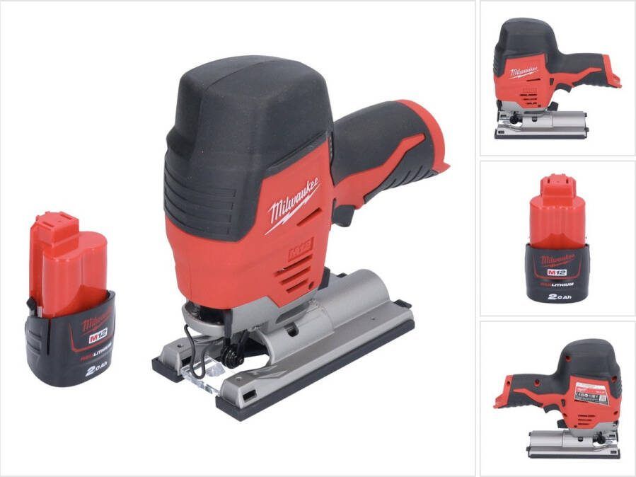 Milwaukee M12 JS-201 accu decoupeerzaag 12 V + 1x oplaadbare accu 2.0 Ah zonder oplader