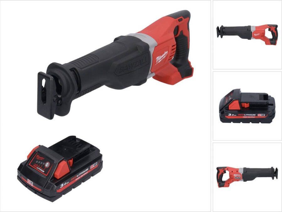 Milwaukee M18 BSX-301 accu reciprozaag 18 V + 1x accu 3.0 Ah zonder lader