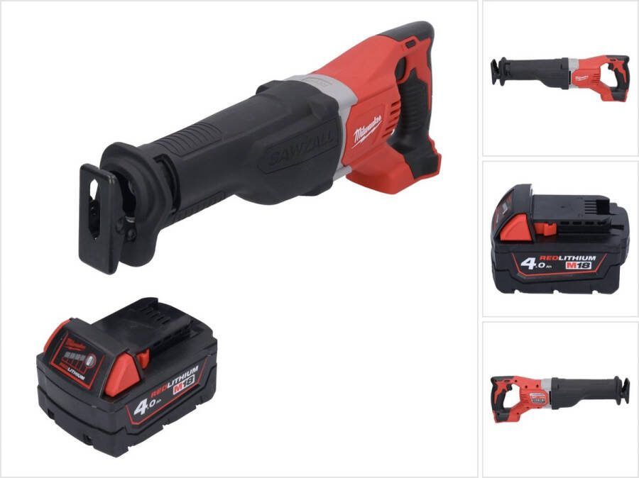 Milwaukee M18 BSX-401 accu reciprozaag 18 V + 1x accu 4.0 Ah zonder lader