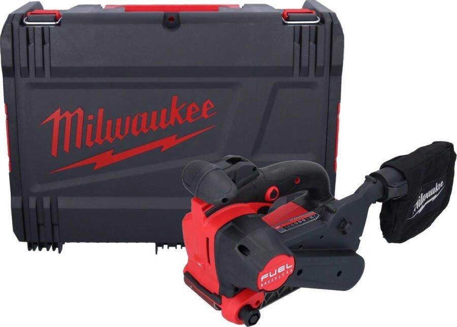 Milwaukee M18 FBTS75-0X accu bandschuurmachine 18 V 75 x 457 mm borstelloos + HD box zonder accu zonder lader